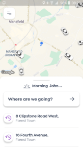 The new ACE-ABC Taxi app screenshot